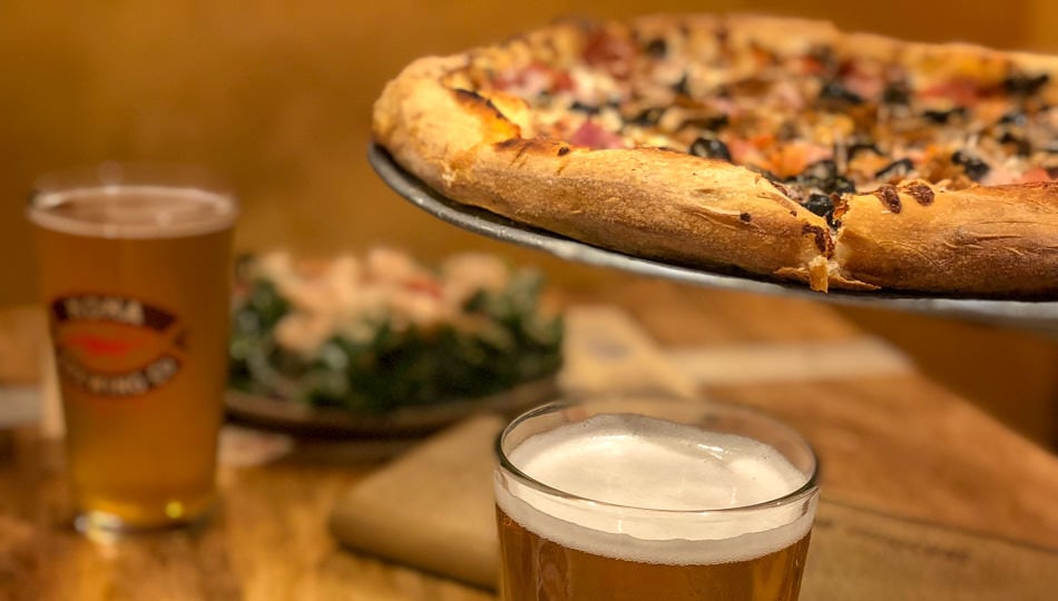 Kona Brewing Company Beer and Pizza
