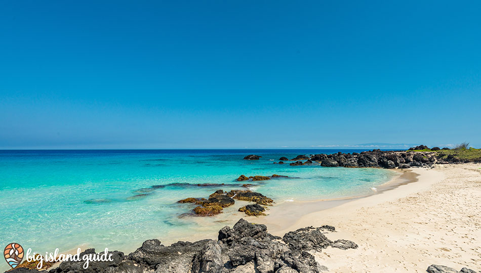 Beautiful white sand Maniniowali Beach at Kua Bay on a calm morning