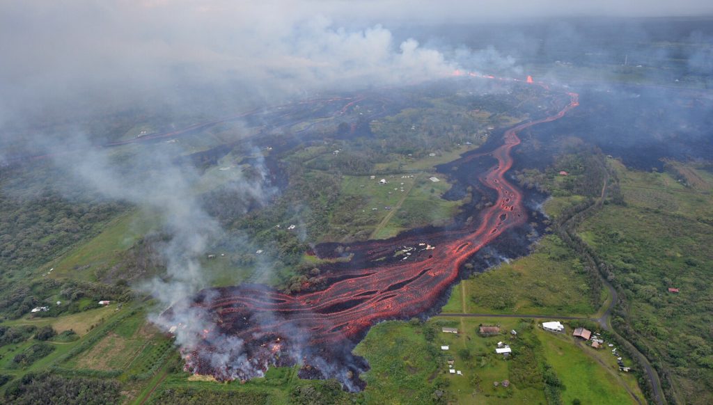 2018 Kilauea Hawaii Volcano Eruption - USGS Photo of the lava river